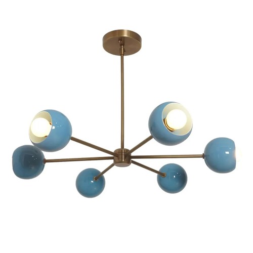 Six light eyeball shade - six, brass